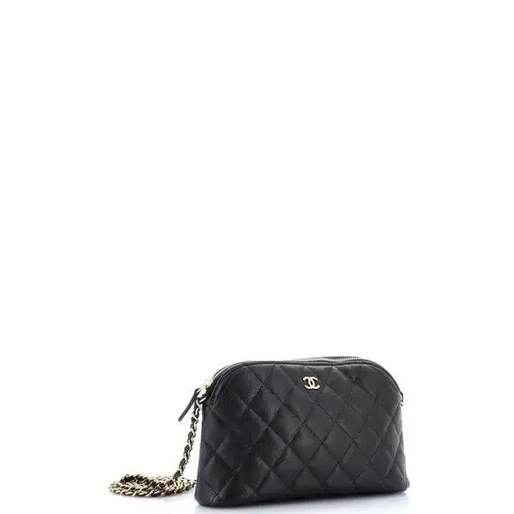 Chanel Cc Dome Zip Clutch With Chain #241946C38B - Picture 2 of 7